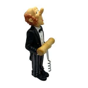 French Waiter's Wine Bottle Corkscrew Holder Butler‎ Black & White Tuxedo